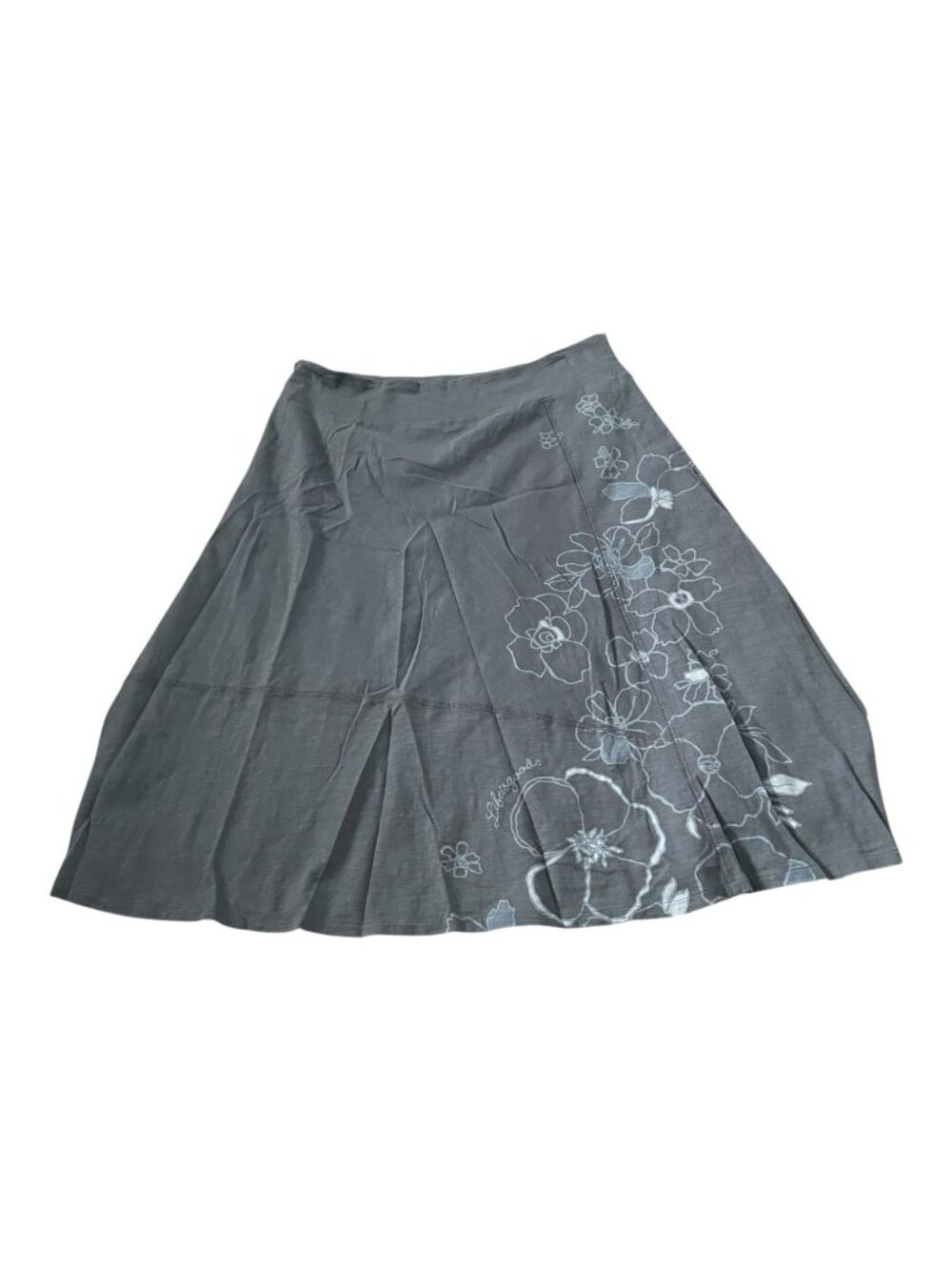 Life is good blue cotton midi skirt size small